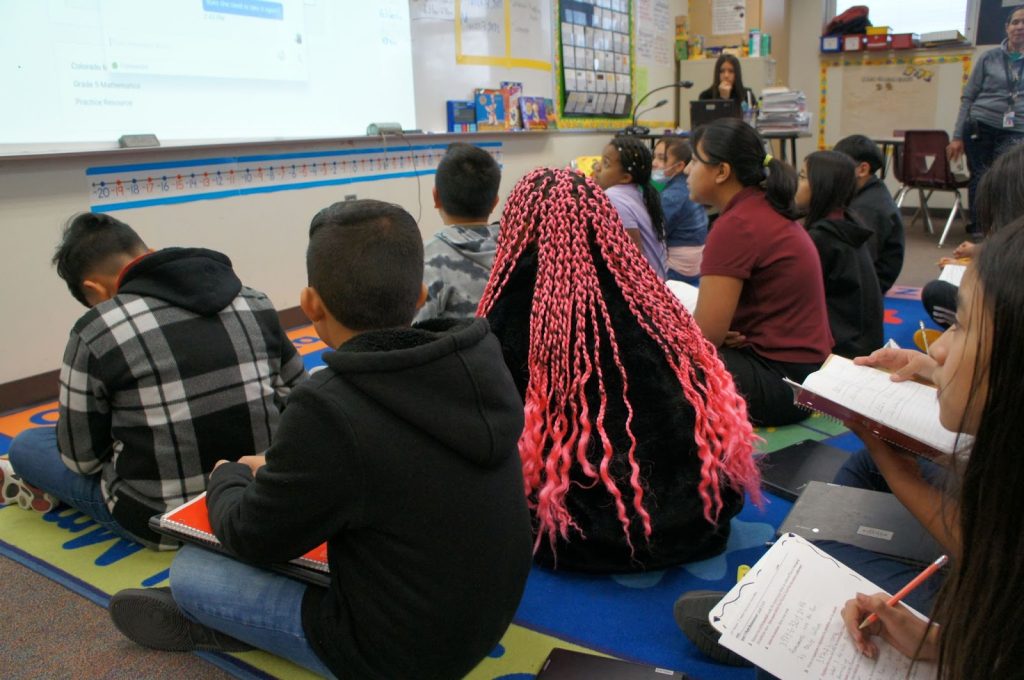 Students in class