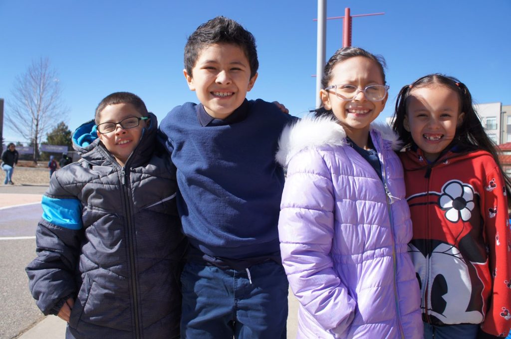 Group of students posing outside