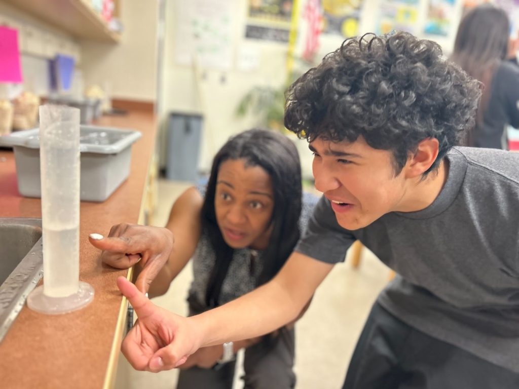 Two students in class